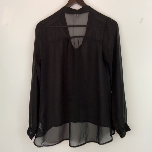 Studio Y Sheer Long Sleeve with Silver Beading Size S - Picture 2 of 4